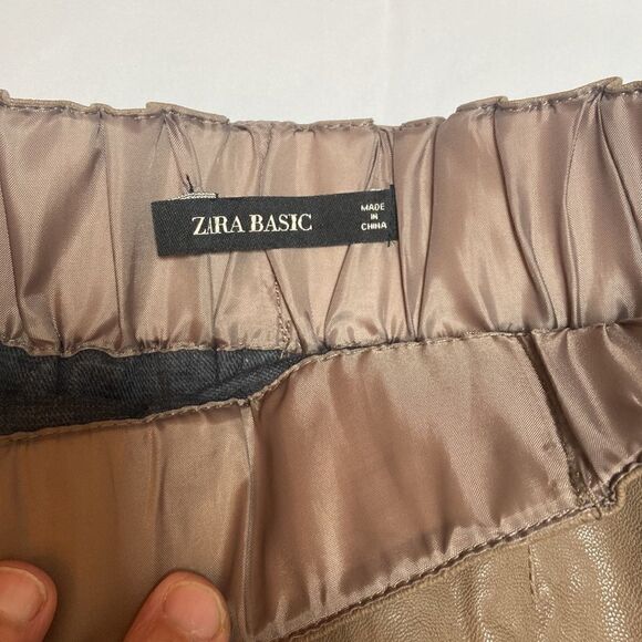 Zara Faux Leather Mini Skirt with Pockets - Picture 6 of 10